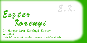 eszter korenyi business card