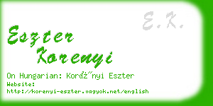 eszter korenyi business card